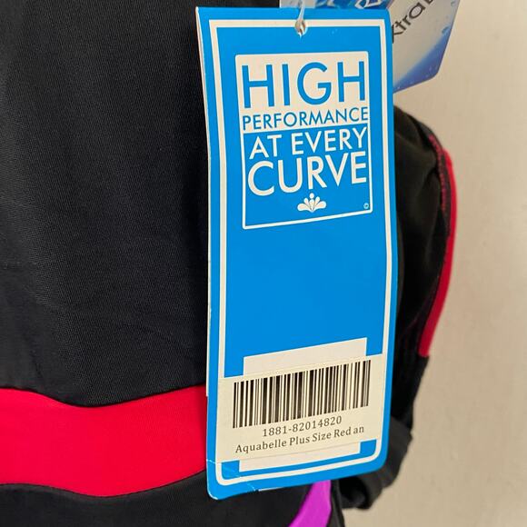 Aquabelle Swimsuits For All Black Red One Piece Swimsuit Size 20W - Picture 8 of 8